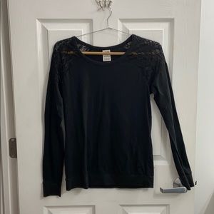 Pink Lace Long Sleeve Tee